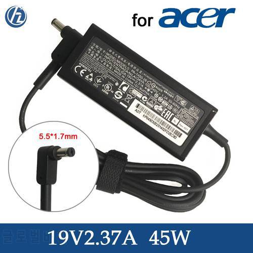 ORIGINAL AC Adapter For Acer Aspire 3 A315-51-36YU A315-51-380T A315-41G A315-41 A315-53 Laptop Charger 45W 19V 2.37A 5.5mm