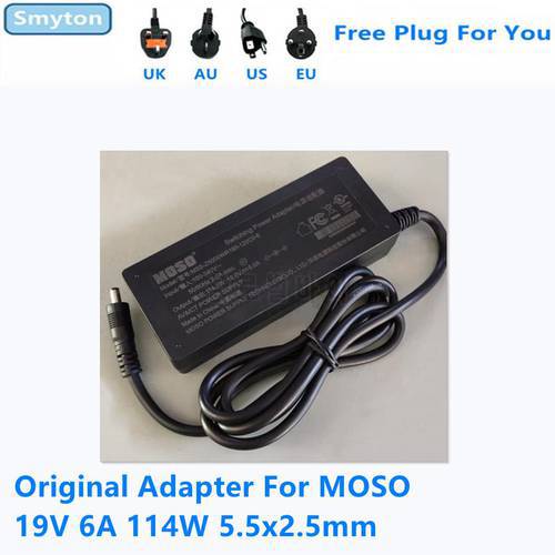 Original AC Adapter Charger For MOSO 19V 6A 5A 114W MSS-Z6000WR190-120C0-E Laptop Switching Power Supply