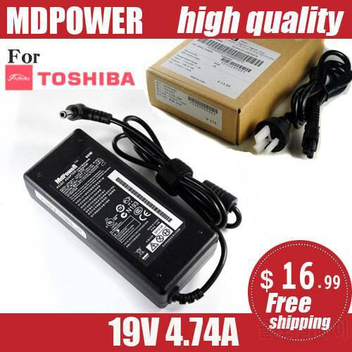 FOR TOSHIBA Tecra A5 M10 M3 M5 Satellite L203 L205 L300 L310 L500 L510 L586 laptop power supply AC adapter charger 19V 4.74A