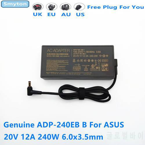 Genuine ADP-240EB B 20V 12A 240W AC Adapter For ASUS ROG 15 GX550LXS RTX2080 G733QS Laptop Power Supply Charger