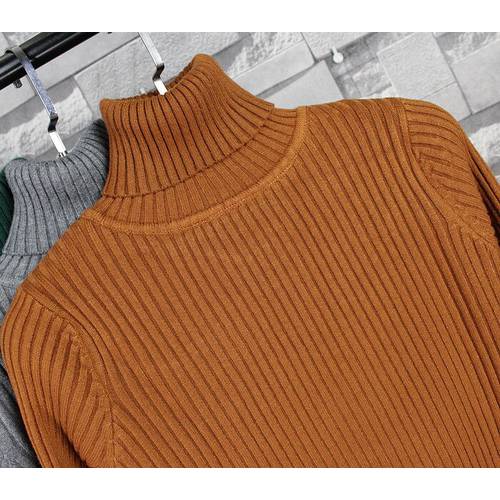 fashion women turtleneck thick cashmere sweater female knitted slim pullover ladies all-match basic long sleeve shirt clothing