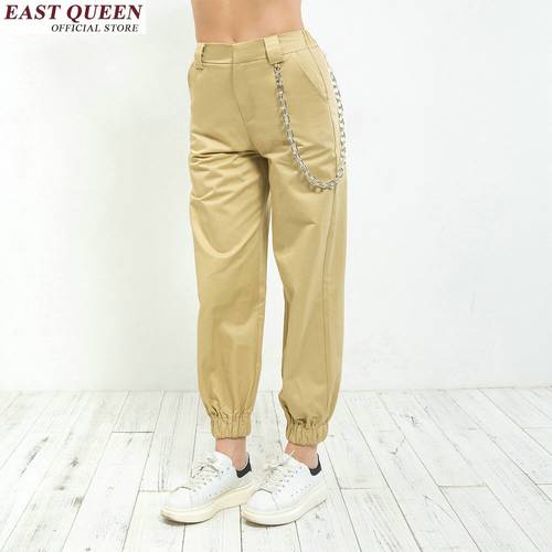 Track pants women harem drawstring joggers women sweat pants female trousers sweatpants streetwear chain FF231 A