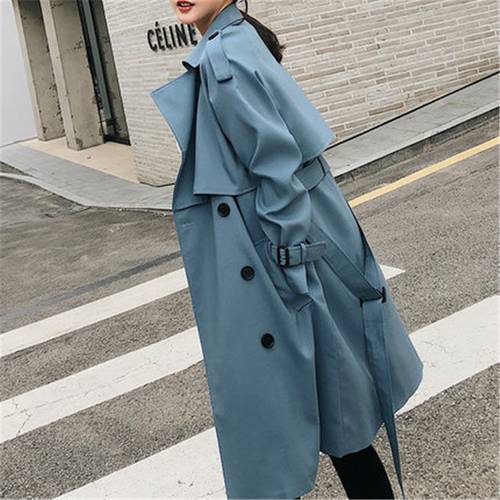 2023 New Fashion Windbreaker Female Spring Autumn Long Trench Coat For Women Clothing Korean Chic Loose Ladies Overcoats X509