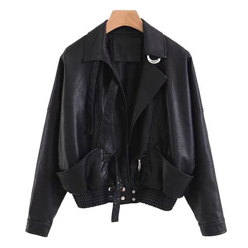 Faux leather coat women female 2018 fashion PU faux leather jackets women trending styles jackets women winter 2018 FF1443 X
