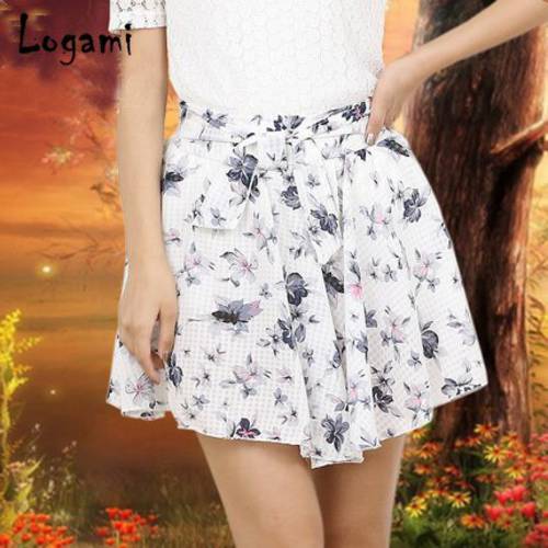 Skirt Shorts Summer for Women Flower Print Chiffon Skirts Short Casual Elegant Mini Shorts