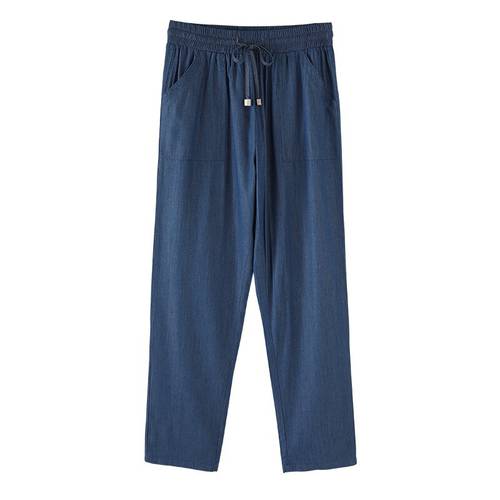 2022 Summer Women Jeans Pants High Waist Washed Light Blue Denim AnkleLength Pencil Pants Boyfriend Loose Casual Slim