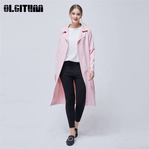 M-3XL Autumn New Fashion Long Temperament Women Windbreaker 2020 Light Casual Female Trench Outwear Casaco with Pocket