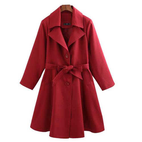 Fashion Womne Long Trench Coats Femme Autumn Winter Slim Coats Women Overcoat Office Lady Work Wearing Clothing For Mujers
