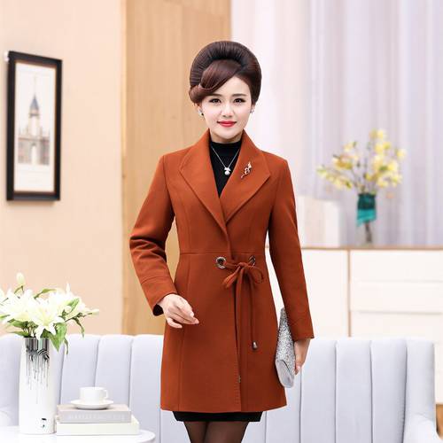 UHYTGF XL-5XL Korean Loose Tops Jacket Women Fashion Long Spring Autumn Windbreaker Outwear Temperament Elegant Female Coat 1217