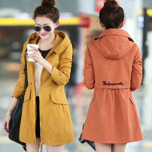 Hitz Korean version of the Spring and Autumn was thin cotton coat Girls long coat female models