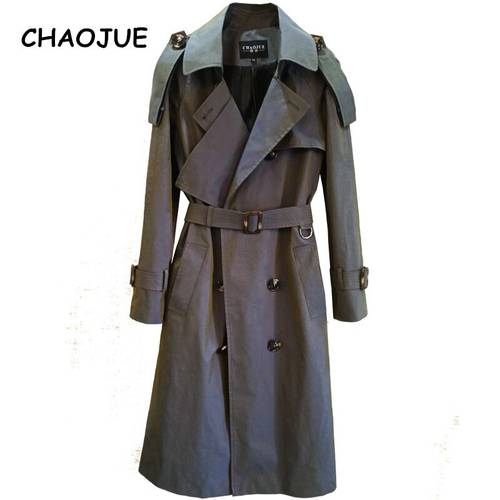CHAOJUE 2018 Spring/AutumnWomen Latest Change Color Trench Coat Europe Fashion Lady Office Long Coat Trench Female Overcoat