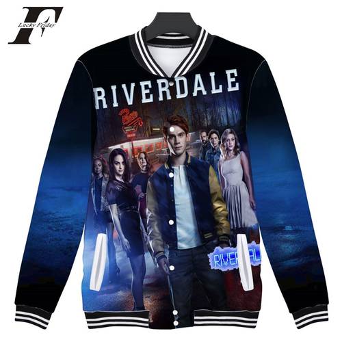 LUCKYFRIDAYF 2018 Riverdale 3D Print south side serpents Women/Men Baseball Jacket bomber Sweatshirt Jughead Jones Jacket coat