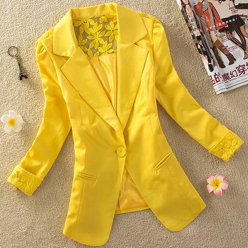 suit female 2022 spring and summer new Slim lace stitching women suit jacket career