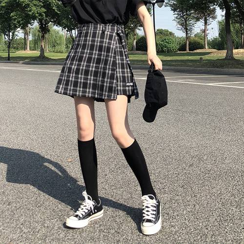 3 colors S-L 2018 autumn and winter High Waist Mini Shorts Skirts Womens Korean preppy style girl plaid Shorts womens (X882)