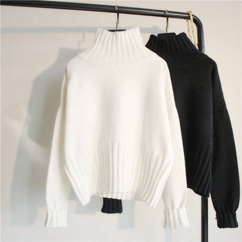 Turtleneck Sweater Women Pullover High Elasticity Knitted Ribbed Slim Jumper Autumn Winter Basic Female Sweaters Truien Dames