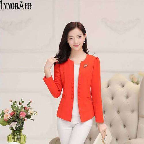 2017 Autumn Long Sleeve Double Breasted Blazer Suit Womens Coat Short Blazers Appliques Formal Office Lady Tops NS3857