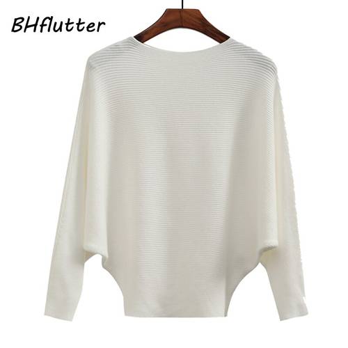 BHflutter Women Sweaters Pullovers Winter 2022 Casual Loose Batwing Cashmere Sweaters Tops Oversized Knitted Jumpers Pull Femme
