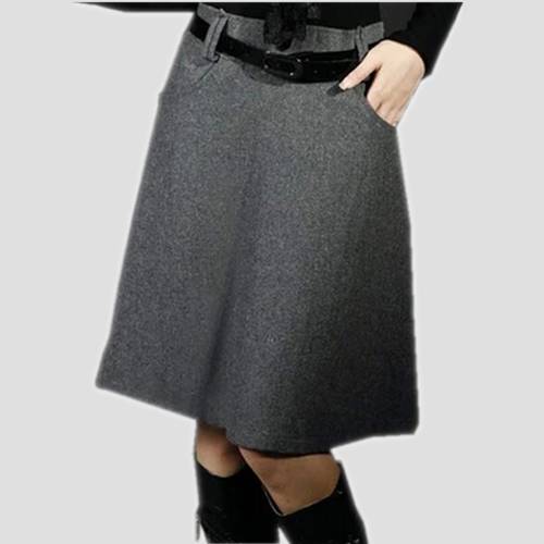 New Fashion Skirts Women Spring Autumn Winter Skirt High Waist Midi Skirt Woolen Skirts Womens Saias