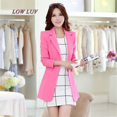 Small suit woman spring new long suit woman Slim casual woman suit large size spring autumn jacket woman fashion