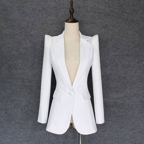EXCELLENT QUALITY 2022 Stylish Classic Designer Blazer for Women Single Button Shrug Shoulders Slim Fitting Blazer Outer Jacket