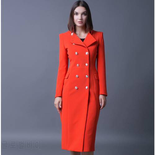 Ultra long trench coats women&39s 2020 spring and autumn double breasted coats women overcoat outerwear black grey red