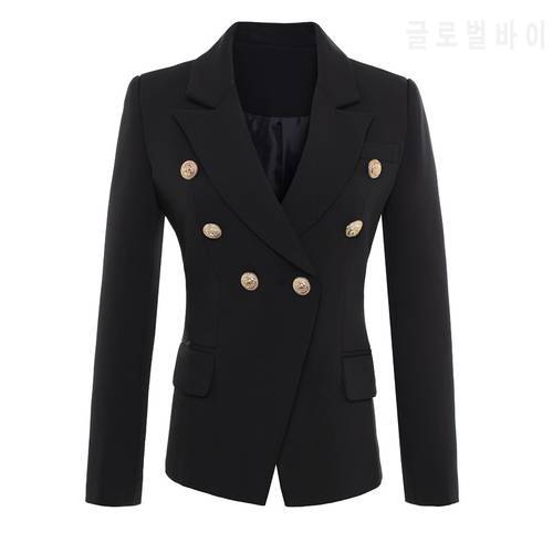 HIGH QUALITY New Fashion 2022 Runway Star Style Jacket Women&39s Gold Buttons Double Breasted Blazer OuterwearS-5XL