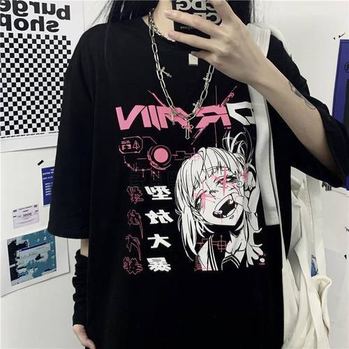 Harajuku Gothic Female Tshirt Print Short Sleeve black crop Tops Tees Fashion Casual T Shirt Women Clothing T-shirts y2k grunge