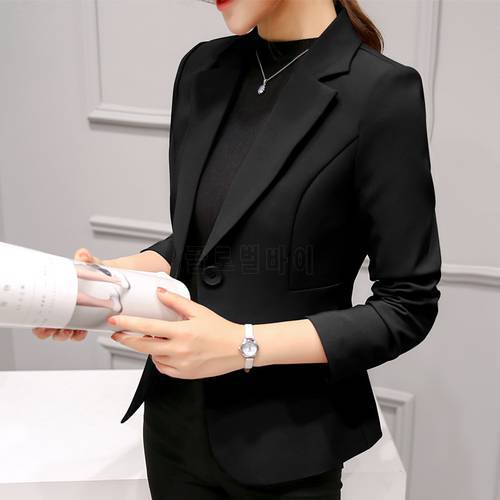 Black Women Blazer 2022 Formal Slim Blazers Lady Office Work Suit Pockets Jackets Coat Female Wine Notched Blazer Jackets Femme