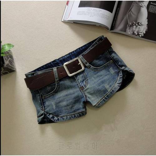 New Womens Skinny Denim Shorts Stretchy Low Waist Washed Mini Jeans Shorts S/2Xl Female Summer Jeans Shorts Without Belt J2884