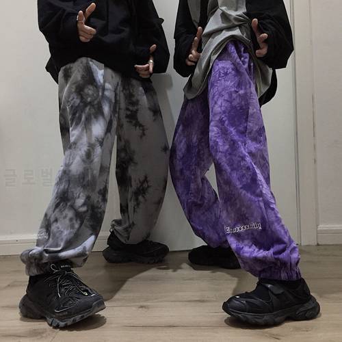 New Elastic Waistband Contrast Jogger Pant Women Man Streetwear Korean Harajuku Punk Hip Hop pants sweatpants trousers clothing