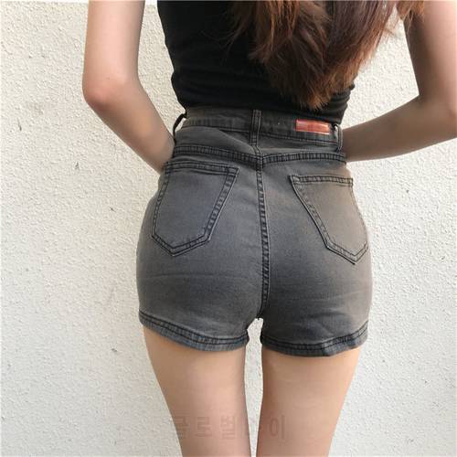 Korean Fashion Denim Shorts Women High Waist Black Short Jeans Streetwear Shorts Feminino Falda Pantalon Mujer Ropa