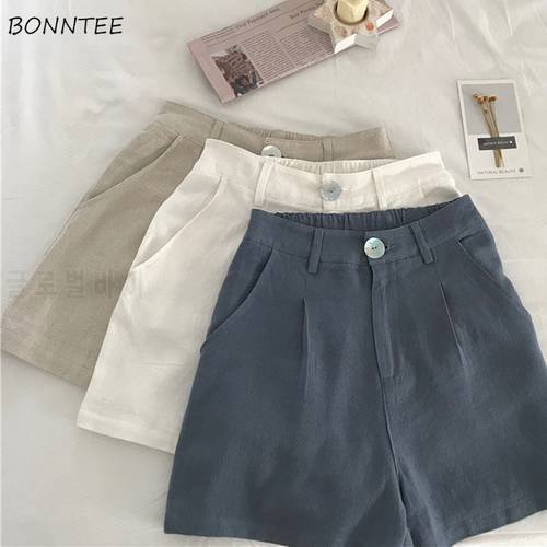 Shorts Women Summer 2020 New High Waist Casual Women&39s Loose Trendy All-match Simple Daily Elegant Lovely Solid Female Sweet