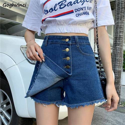 Shorts Women Summer Single-breasted All-match 5XL A-line Pockets All-match Korean-style Wide-leg Trendy Chic Solid New Female