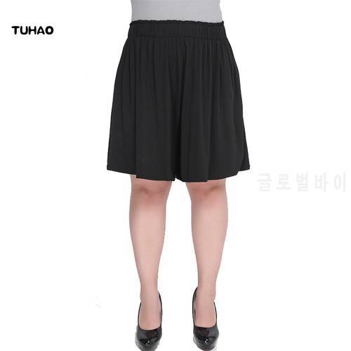 TUHAO Black SHORTS large sizes suit weight 50-65KG Summer Shorts Women Big Size CASUAL Short Trouser Female Short YH14
