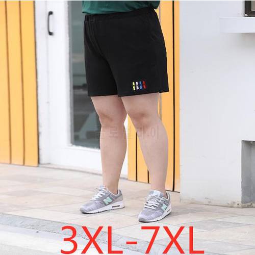 New Summer Plus Size Women Clothing Shorts For Women Casual Loose Cotton Elastic High Waist Large Size Wowan Black Shorts -