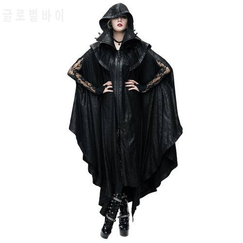 New Style Punk Women Black Mysterious Loose Long Cloak Coats Gothic Halloween Men&39s Bat Cape Casual Couples Trench Coats