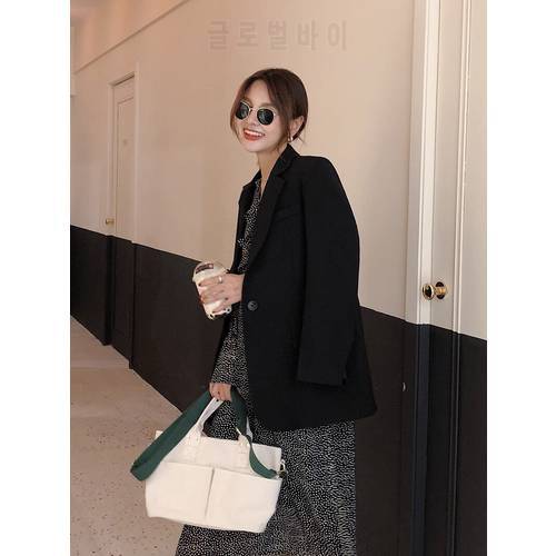 women blazers small suit female autumn new solid color casual long-sleeved suit jacket Slim was thin