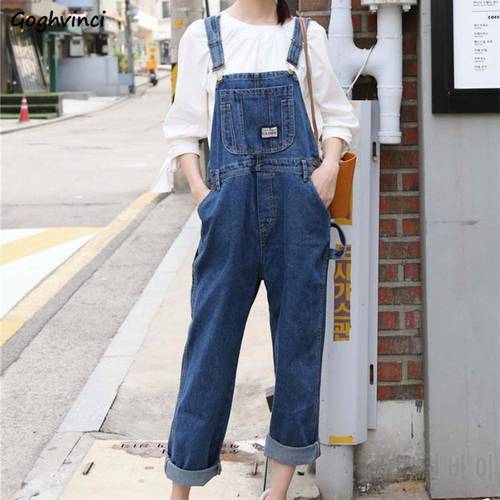 Jumpsuits Women Denim Summer Suspender Female Harajuku New Street Wear Student Lovely Simple All-match Loose Ulzzang 2XL Daily