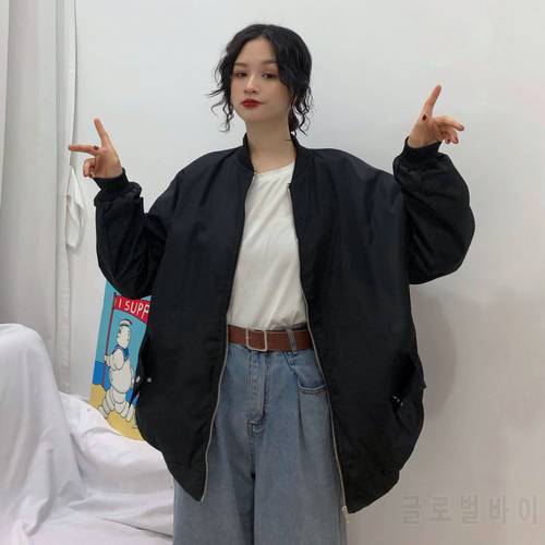 Coats and Jackets Women Jacket Solid All Match Long Black Coat Womens Oversized Clothes Korean Streetwear High Quality Stylish