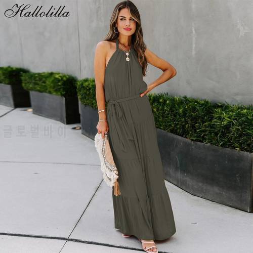 Summer Clothes For Women Dresses For Woman Long Dress Womens Clothes Sleeveless Sexy Fashion Solid Shirring Spaghetti Strap