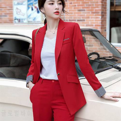 Women Blazers Elegant 2020 New Autumn Fashion Office Ladies Suits Coat Notched Collar Jackets Long Sleeve Female Business Blazer