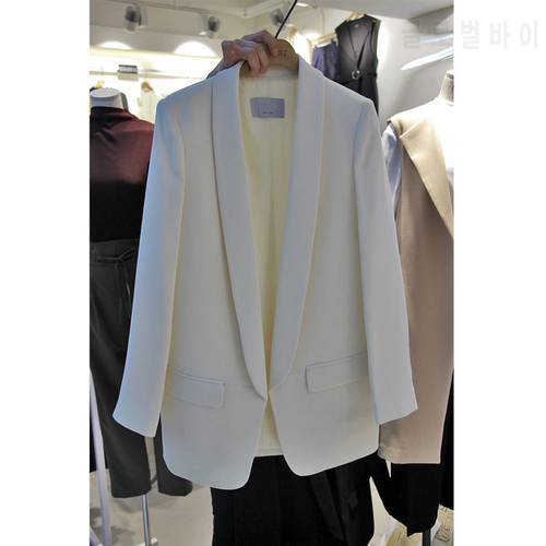 2019 High-quality Fashion Blazer Women Outerwear Autumn Women&39s Blazers White Fashion Ladies Lady office girl Coat Female M124