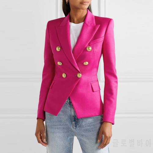 Women Blazers And Jackets Tailored Coat Womens Clothing Double Breasted Female Blazer Overcoat Basic Coat Slim Fitting Gorgeous