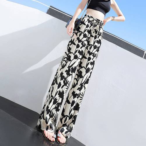 2021 News Trousers Women&39s Wear Spring And Summer Full Length Fashion Popular Loose High Waist Wide Leg Pants Female