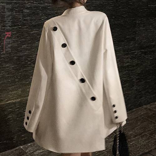 LANMREM New Women Blazers Coat Korean Version Design Sense Lapel Loose Fit Jacket Fashion Tide Spring 2023 2P9520