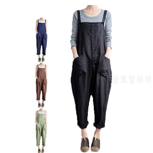 Women Leisure Clothes Retro Loose Wide Leg Pants College Style Female Overalls 2019 Summer Fashion