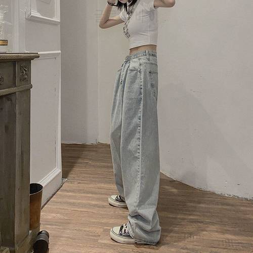 Women Jeans High Waist Clothes Wide Leg Denim Clothing Blue Streetwear Vintage Quality woman Fashion Harajuku Straight Pants