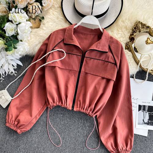 Basic Jackets Womens Spring Large Size M-3XL Colorful Simple Zipper Outwear Design All-match Cozy Unisex Stylish Ulzzang Ladies
