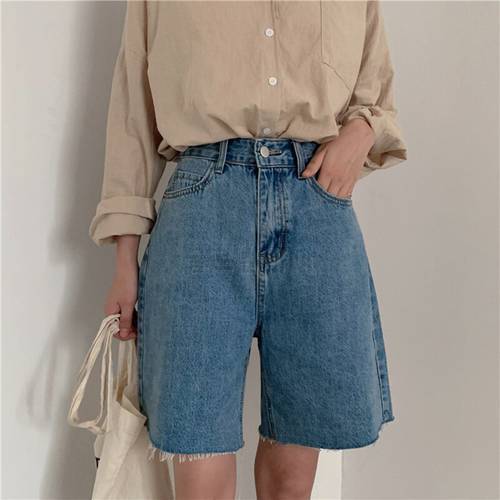 Jean Shorts Women Summer Casual Loose Bike Shorts Korean Style Denim Shorts Streetwear Short Pants Women Jeans Shorts