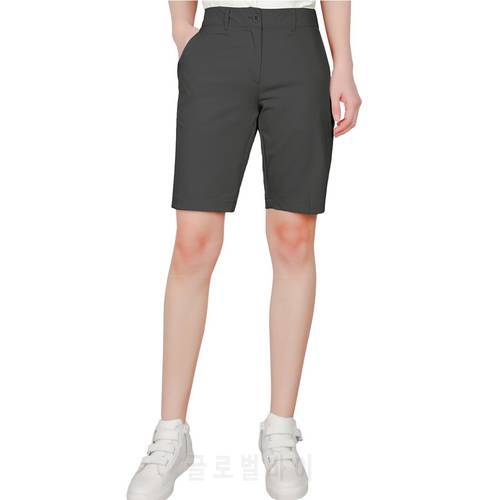New Women Golf Shorts Lesmart Stretch Soft Spring Summer Bermuda Shorts Elastic Outdoor Sports Casual Short with Pockets